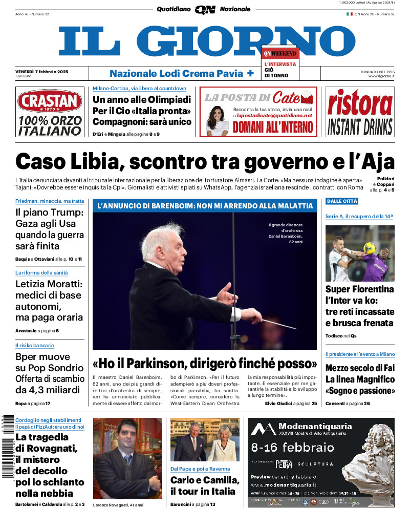 Prima-pagina-il giorno-edizione-di-oggi-20250207